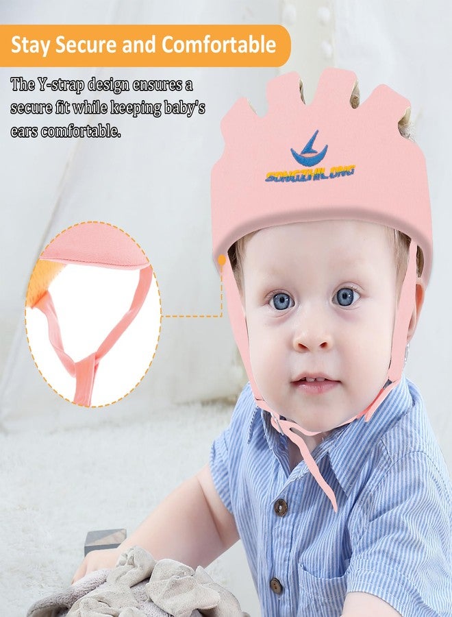 IULONEE Baby Head Protector Baby Protection Helmets Infant Walking Protective Cap Adjustable Baby Crawling Helmet Baby Safety Helmet Protective Baby Helmet for Kid Learning to Walk (Pink) - Image 4
